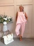 Load image into Gallery viewer, Floaty sleeveless Top Gingham - Pale Coral
