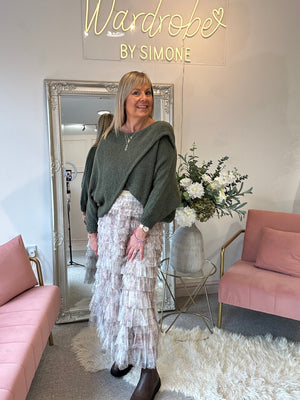 Crossover Layered Jumper - Khaki