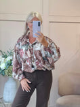 Load image into Gallery viewer, Floral Print Shirt/Jacket - Browns/Burgundy
