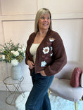 Load image into Gallery viewer, Pretty Flowers Cardigan - Chocolate Brown
