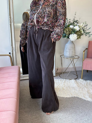 Wide Corduroy Pant - Brown