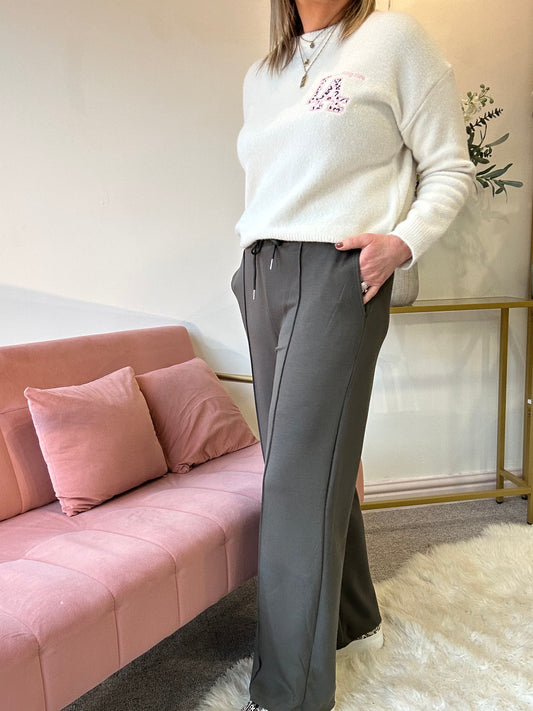 Comfy Lounge Pant - Khaki - Wardrobe By Simone