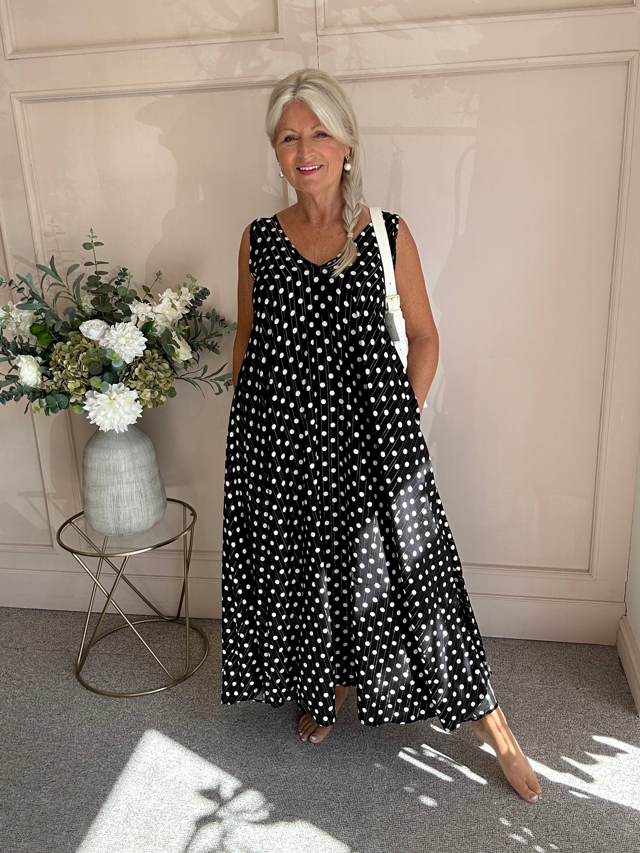 Polka Dot With Gold Shimmer - Black/White - Wardrobe By Simone