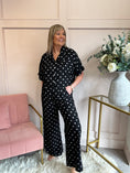 Load image into Gallery viewer, Polka Dot Shirt Pant Set - Black/Grey - Wardrobe By Simone
