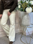 Load image into Gallery viewer, Wide Leg gold Button Jeans - Beige
