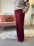 Load image into Gallery viewer, Comfy Wide Leg Lounge Pant - Burgundy
