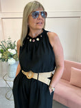 Load image into Gallery viewer, Ruched Neckline Sleeveless Top - Black

