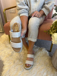Load image into Gallery viewer, Sadie Textured Soft Sandal - Cream
