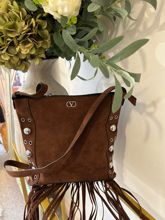 Fringed Tassel Bag -  Brown