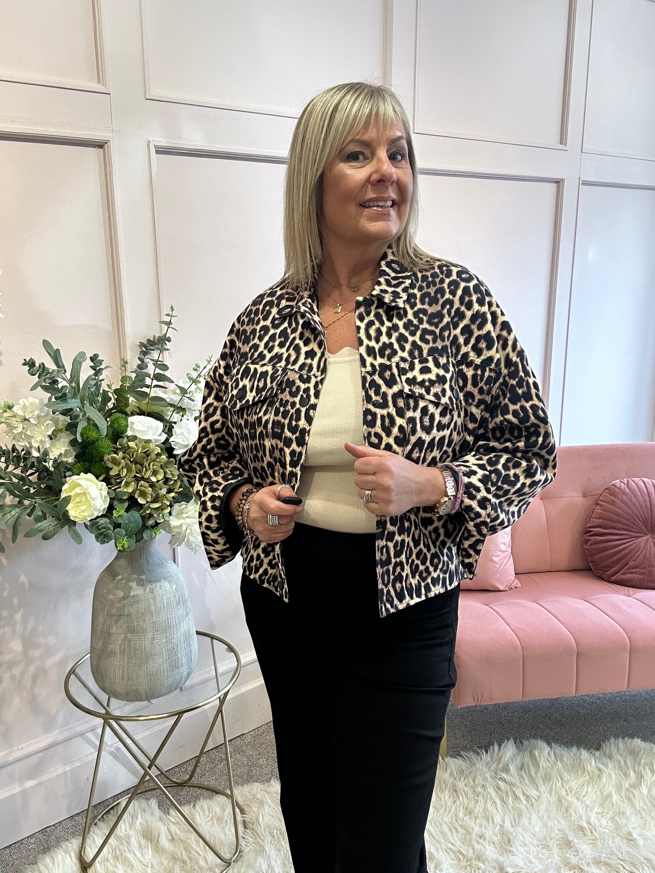 Leopard Denim Jacket - Leopard