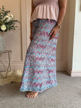 Load image into Gallery viewer, Paisley & Fleck Of Gold Wide Pant - Turquoise
