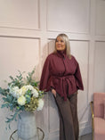 Load image into Gallery viewer, Cape  Jacket - Burgundy

