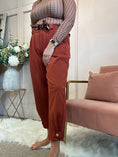 Load image into Gallery viewer, Scarf Tie Belted Pant - Deep Terracotta
