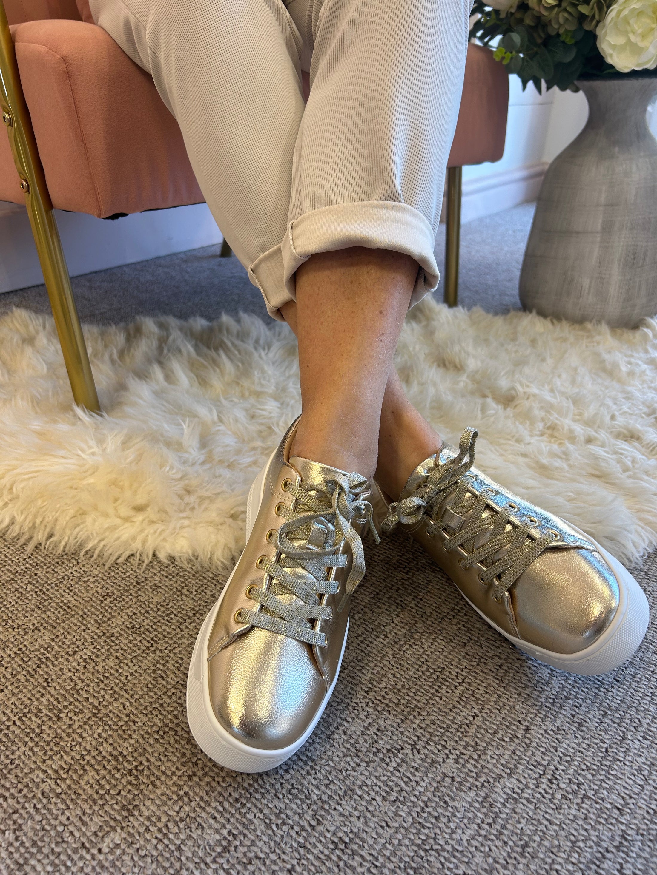 Como Deep Sole Trainer - Gold