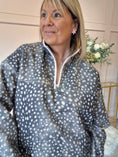 Load image into Gallery viewer, Love A Bambi Zip Fleece Jumper - Black/Beige - Wardrobe By Simone
