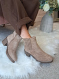 Load image into Gallery viewer, Chunky Heel Boot - Taupe
