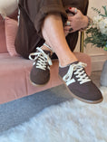 Load image into Gallery viewer, Cream Laced Trainer - Brown/Cream
