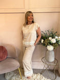 Load image into Gallery viewer, Detailed Edge Top & Pant Set - Soft Taupe - Wardrobe By Simone
