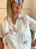 Load image into Gallery viewer, Pink Flowers Top & Shorts Set - White/Pink

