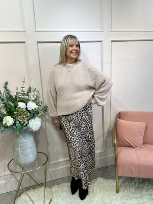 Chunky Knitted Jumper - Pink