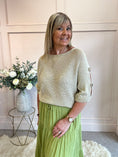 Load image into Gallery viewer, 3 Gold Button Thread Jumper - Gold - Wardrobe By Simone
