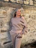 Load image into Gallery viewer, Iconic Stripe Lounge Set - Camel/Brown
