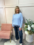 Load image into Gallery viewer, Lace Edge Jumper - Pale Blue
