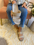 Load image into Gallery viewer, Julia Gold Stud & Buckle Sandal - Cream
