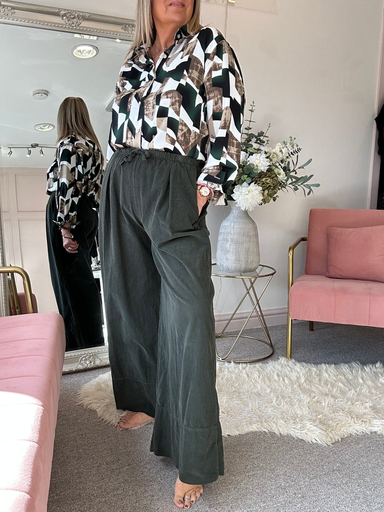 Wide Corduroy Pant - Khaki