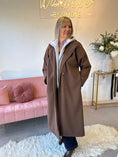 Load image into Gallery viewer, Hoody Two Pocket Long Coat - Brown
