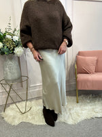 Satin Maxi Skirt - Champagne
