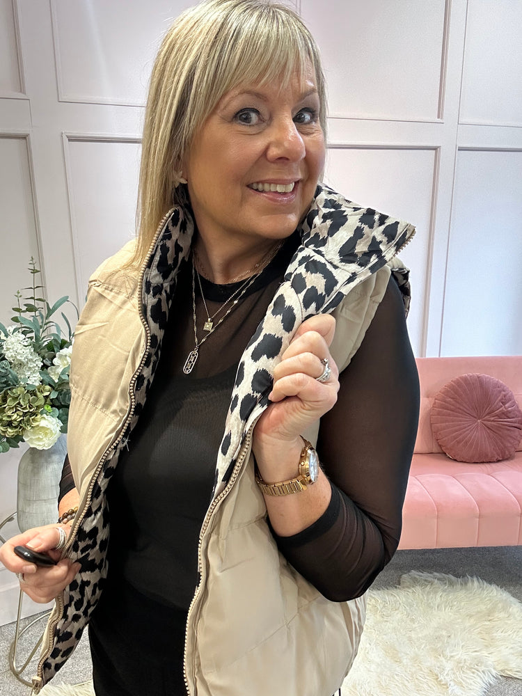 Gilet - Leopard/Fawn Reversible