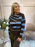 Load image into Gallery viewer, Bold Stripe Jumper - Blue/Brown
