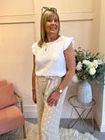 Load image into Gallery viewer, Frill Cap Sleeved Top  - White - Wardrobe By Simone
