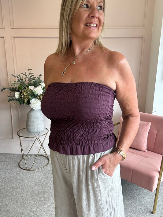 Bandeau Top  - Plum