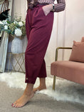 Load image into Gallery viewer, Scarf Tie Belted Pant - Burgundy
