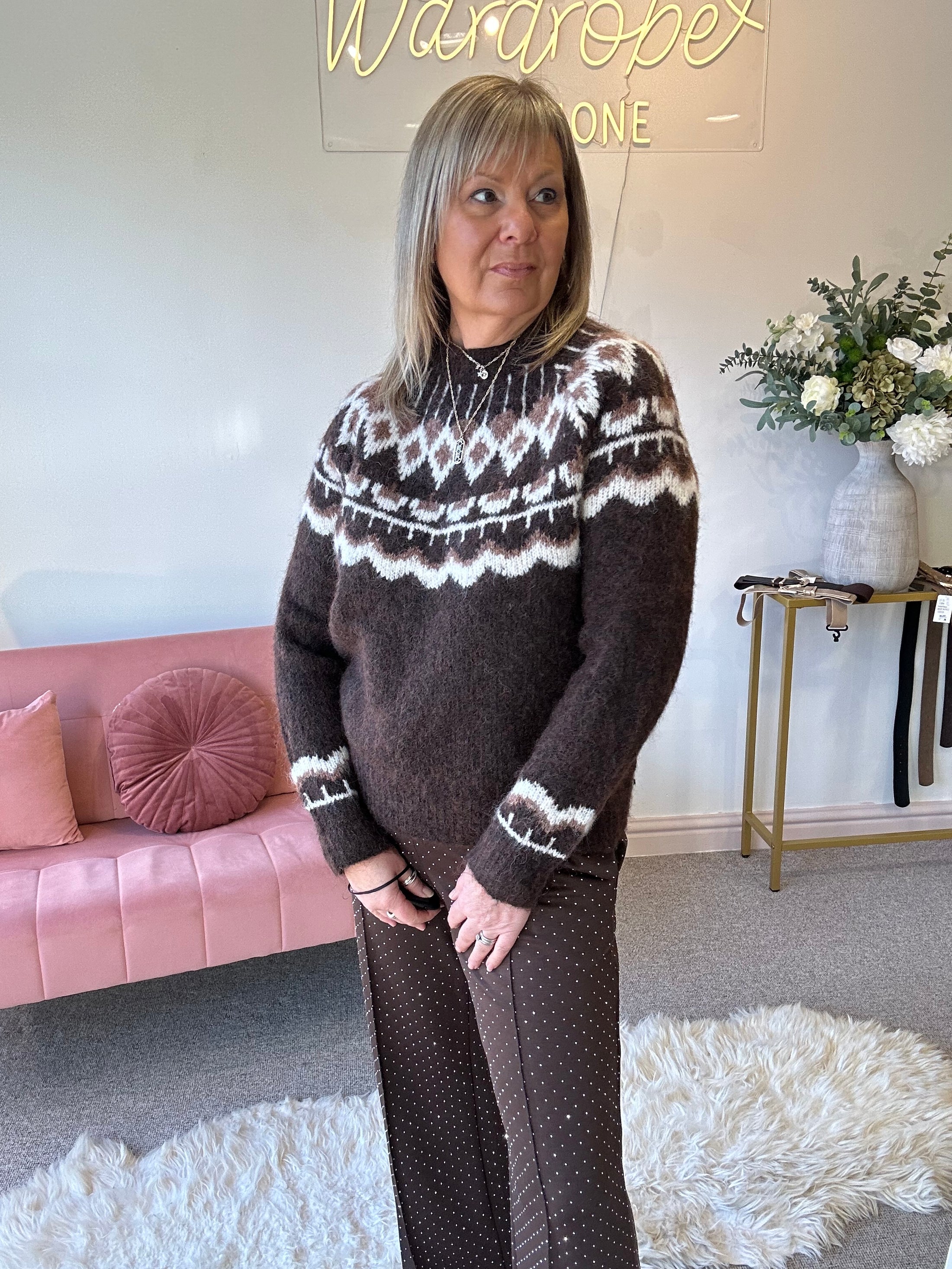 Alpine Wonderland Jumper - Brown