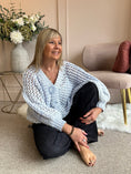 Load image into Gallery viewer, So Pretty Open Knit Cardigan - Soft Blue
