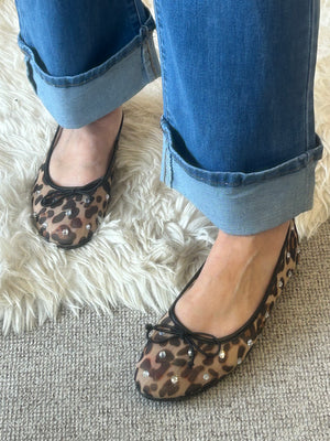Leopard With Sparkle Cute Pump - Leopard