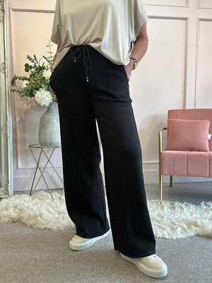 Comfy Wide Leg Lounge Pant - Black