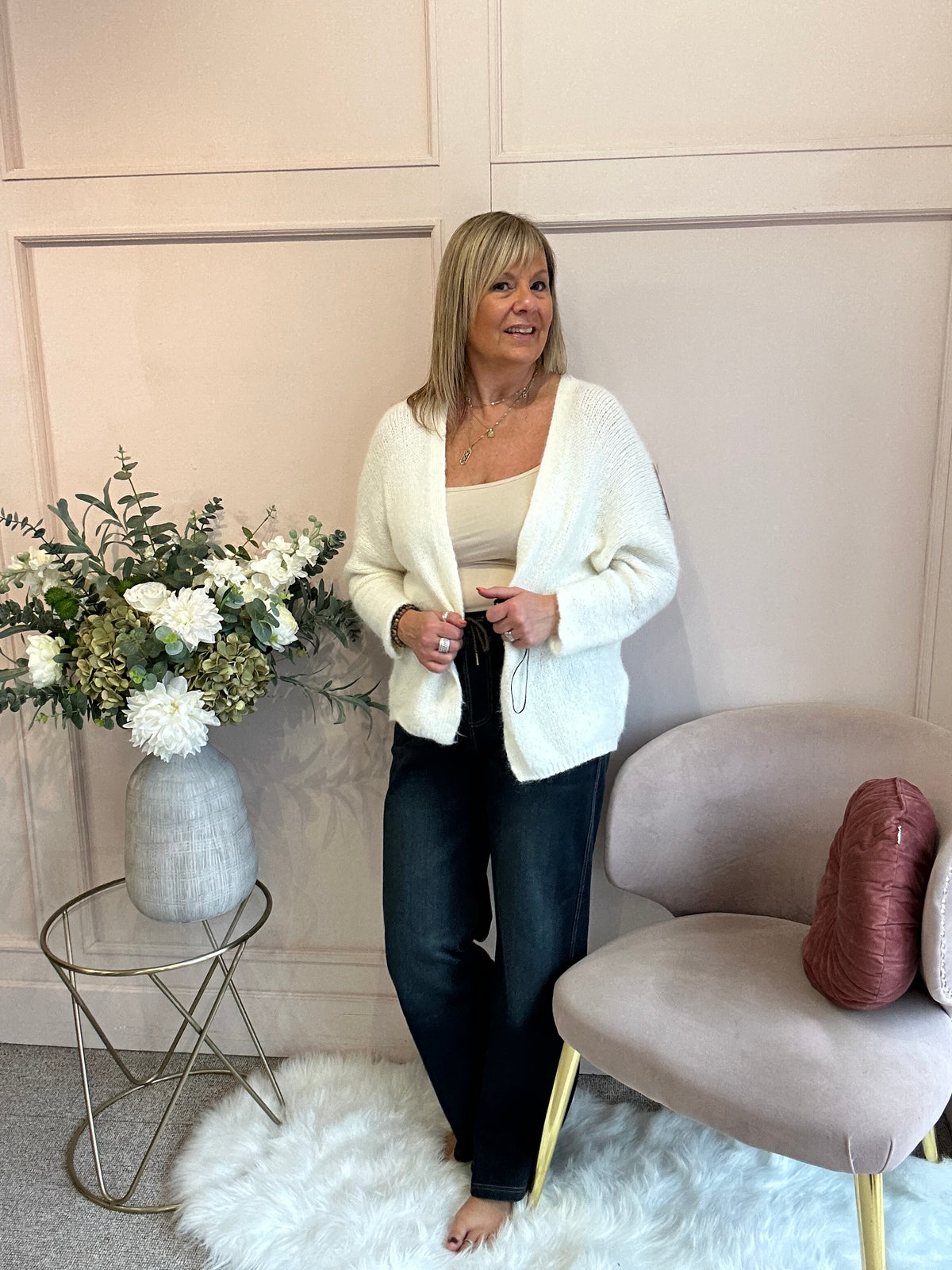 Soft Easy Cardigan - Cream