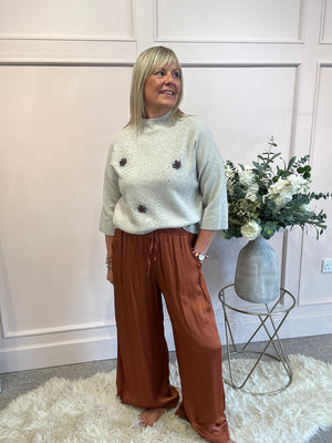 Sparkle Detail Jumper  - Oatmeal