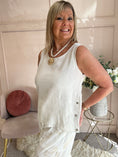 Load image into Gallery viewer, Little Side Button Top - Soft Beige - Wardrobe By Simone
