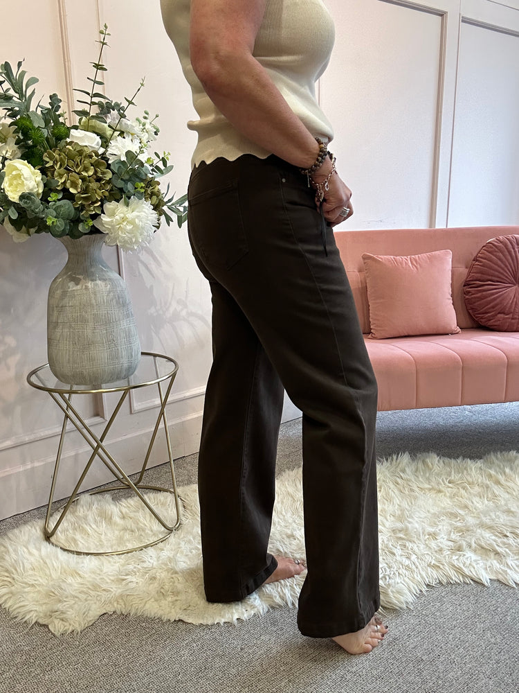 Super Cool Wide Jean - Brown