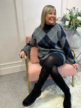 Load image into Gallery viewer, Jumper And Skirt Knitted Set - Navy/Grey
