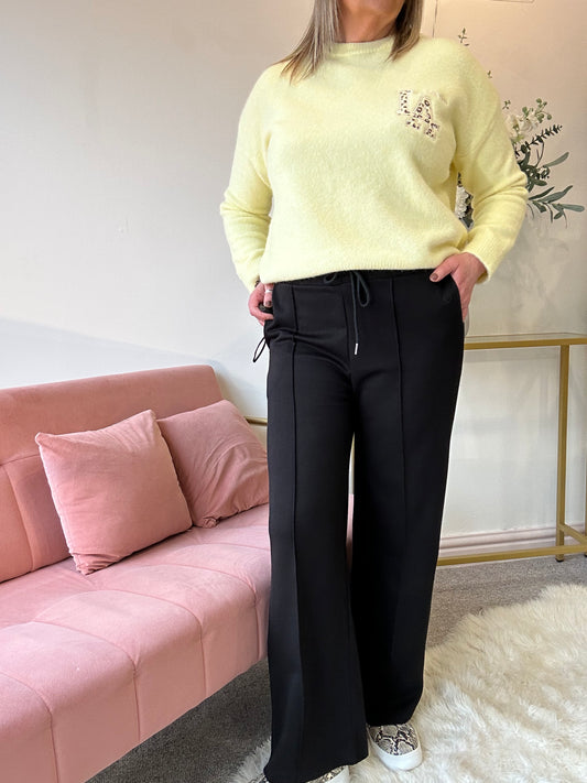 Comfy Lounge Pant - Black - Wardrobe By Simone
