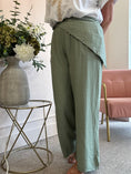 Load image into Gallery viewer, Scarf Tie Wide Pant - Khaki
