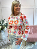 Load image into Gallery viewer, Crochet Jumper - Pink/Blue/Cream - Wardrobe By Simone
