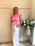 Load image into Gallery viewer, Cute Peplum Top  - Candy Pink - Wardrobe By Simone
