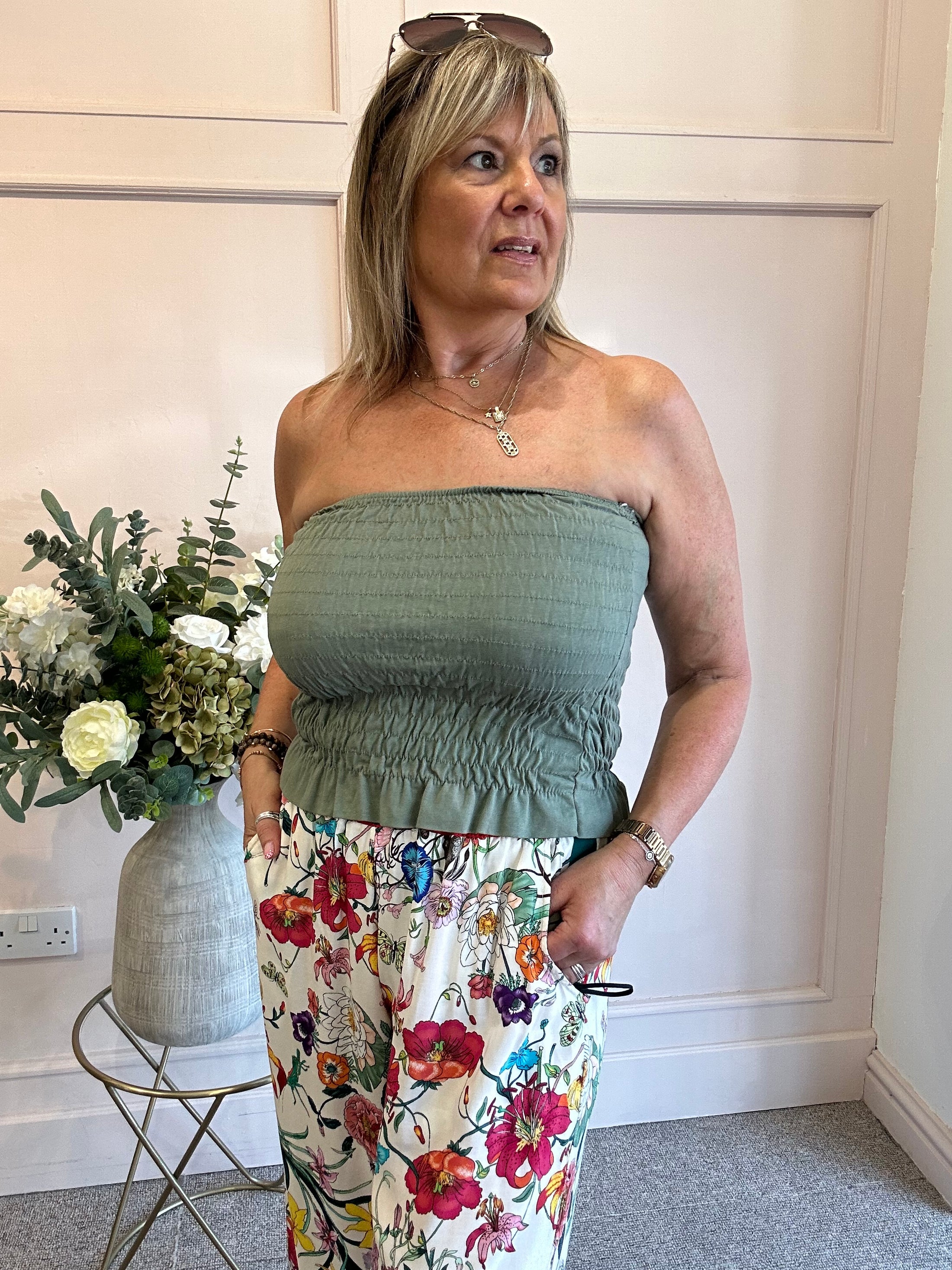 Bandeau Top  - Sage Green